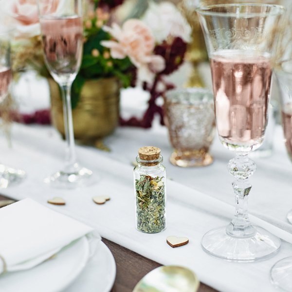 Glassflasker med kork - Mini - 12-pakning