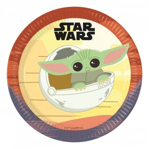 Papptallerkener - Star Wars Mandalorian - 23 cm - 8-pakning Papptallerkener - Star Wars Mandalorian - 23 cm - 8-pakning