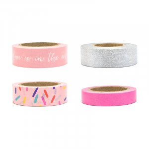 Washi tape - 4-pakning - Mix/Love is in the air