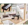 Dukkeskap LULILO FLORO boho med LED-belysning 78 cm tre