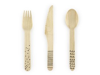 Trebestikk - Svarte mønstre - 18-pakning Trebestikk - Svarte mønstre - 18-pakning