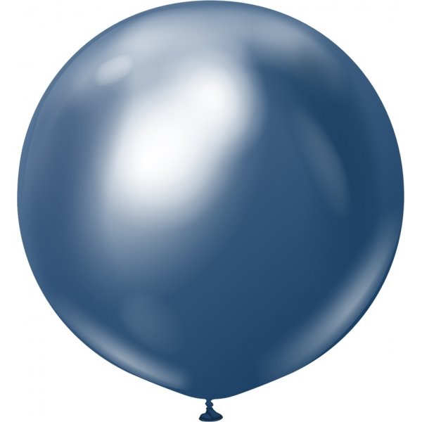 Ballonger ensfarget - Premium 60 cm - Marinebl Krom