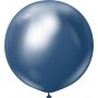 Ballonger ensfargede - Premium 60 cm - Marinebl Krom - 2-pakning