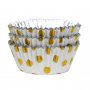 Muffinsformer - Prikkete - Metallisk/Gull - 30-pakning