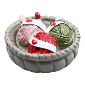 Julenissetilbehr - Kurv med garn