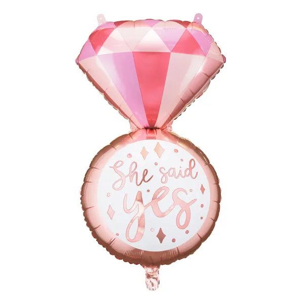 Folieballong - Forlovelsesring - Hun sa ja