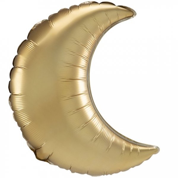 Folieballong - Matt gullmåne Folieballong - Matt gullmåne