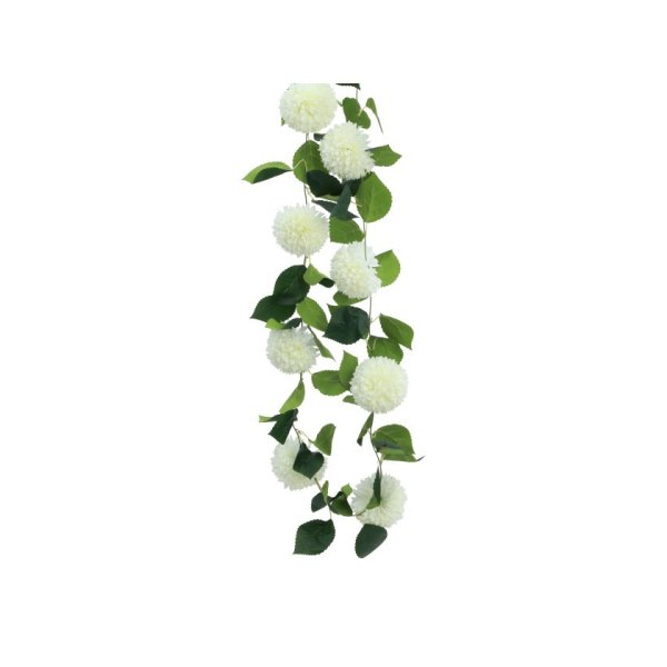 Blomsterkirlander - Georginer - Hvit - 2,2 m Blomsterkirlander - Georginer - Hvit - 2,2 m