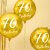 Rund folieballong - Guld - 70th Birthday