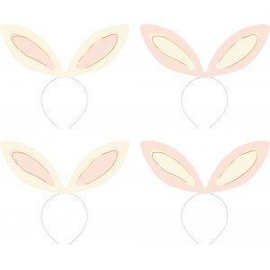 Diadem - Kaninører - 4-pakning - 12,5x29 cm Diadem - Kaninører - 4-pakning - 12,5x29 cm