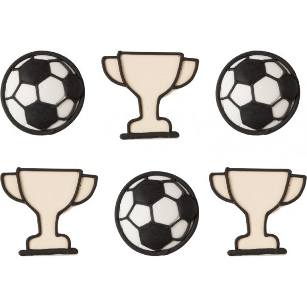 Sukkerpynt - Fotballmester - 6 stk Sukkerpynt - Fotballmester - 6 stk