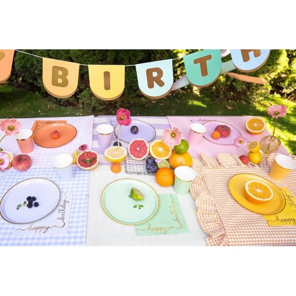 Servietter - Gratulerer med dagen - Blandede farger - 12-pakning Servietter - Gratulerer med dagen - Blandede farger - 12-pakning