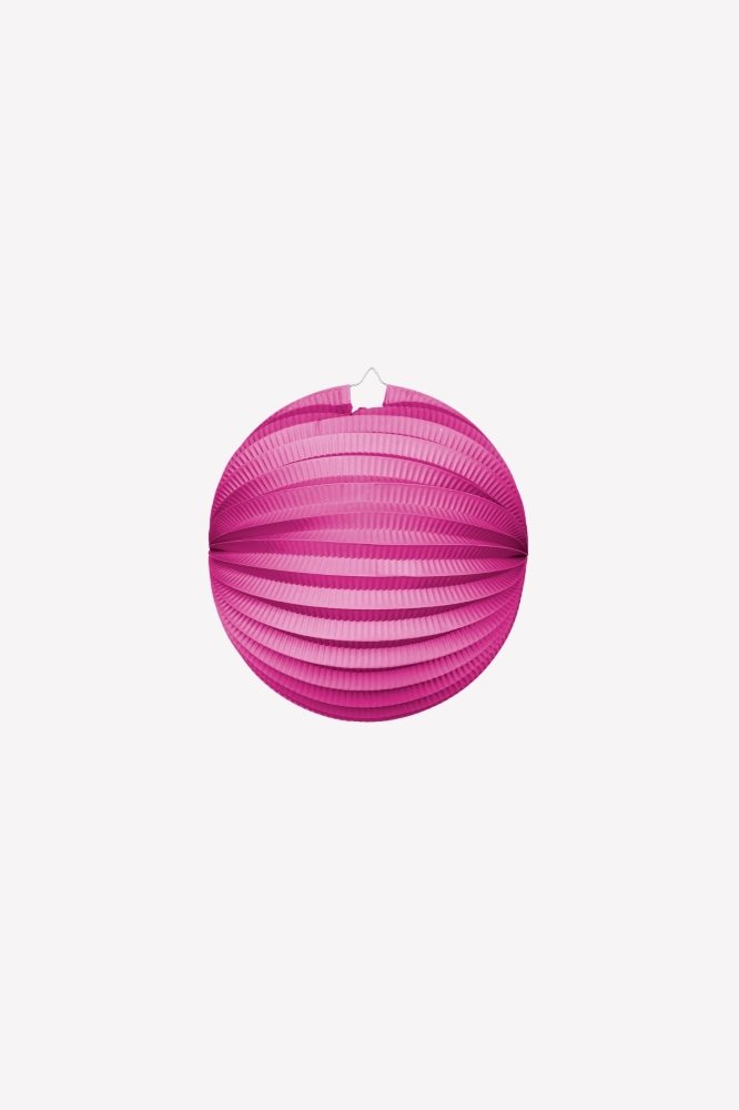 Lanterne – Papir – Knallrosa – 25 cm – Lamper og lykter til bryllup, Bryllupsdekorasjoner