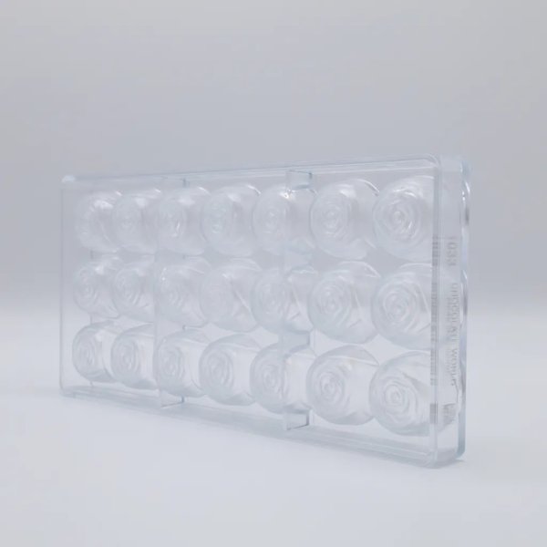 Pralinform - CW1033 Stor rose - 3,4 cm - Chocolate World