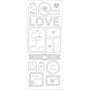 Klistremerker - sølv - kjærlighet - 10x24 cm Klistremerker - sølv - kjærlighet - 10x24 cm