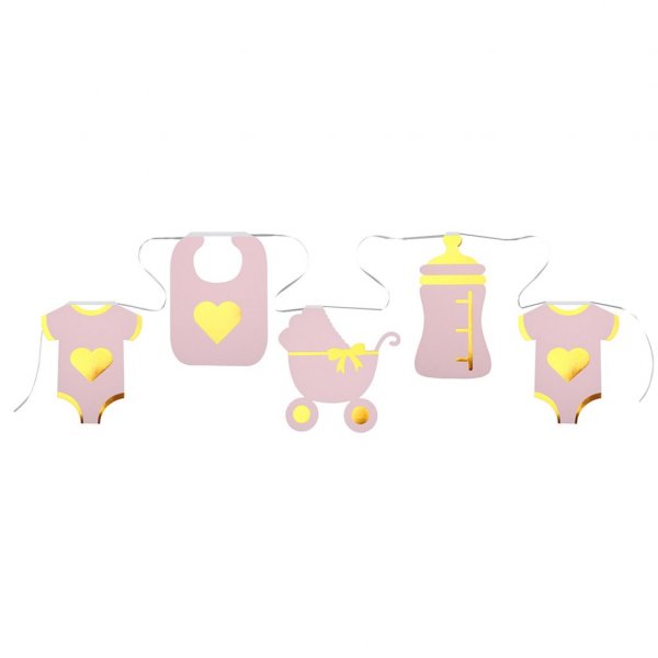 Girlang - Babymix - Rosa/Guld