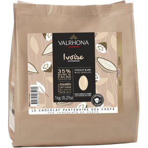 Hvit sjokolade - Ivoire - 1 kg - Valrhona Hvit sjokolade - Ivoire - 1 kg - Valrhona
