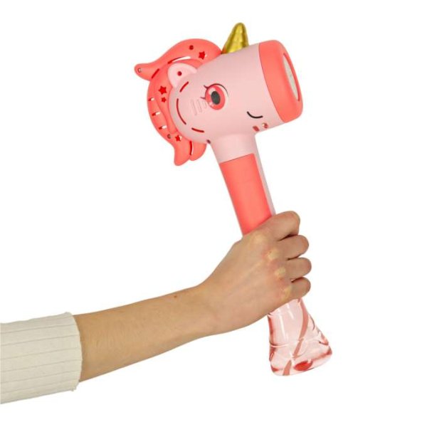 S�peboblemaskin Enhj�rning med lys og lyd 32 x 14,5 cm - Inkl. 100 ml s�pebobler