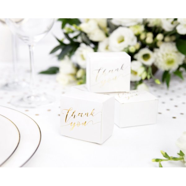 Gaveesker - Takk - Gull - 10-pakning