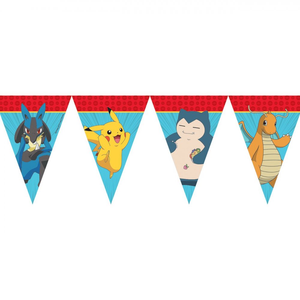 Girlander – Pokémon – 2,3 meter – Vimpler til fester, Festdekorasjoner