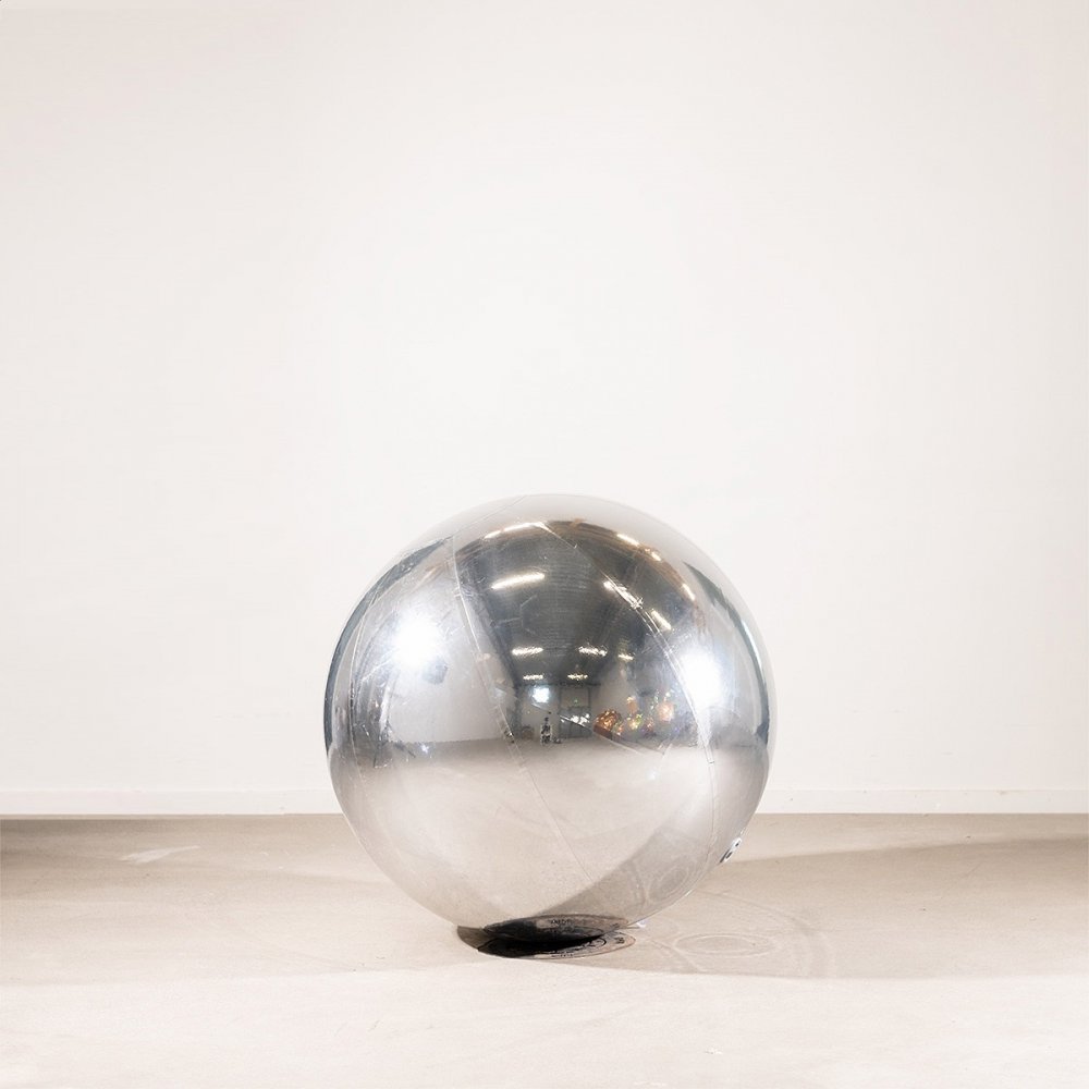 Oppblåsbar speilkule – sølv – 80 cm – Kjempeballonger, Ballonger