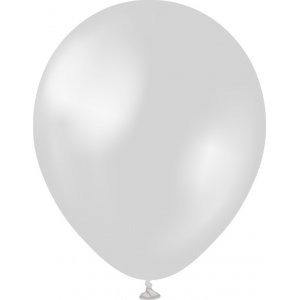 Ballonger ensfargede - Premium 30 cm - Metallisk slv