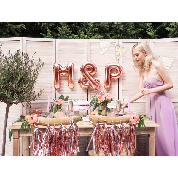 Bokstavballonger - Rosgull - 35 cm