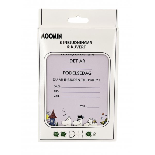 Invitasjonskort - Mummi 10,5x14,8 cm 8 stk + konvolutt