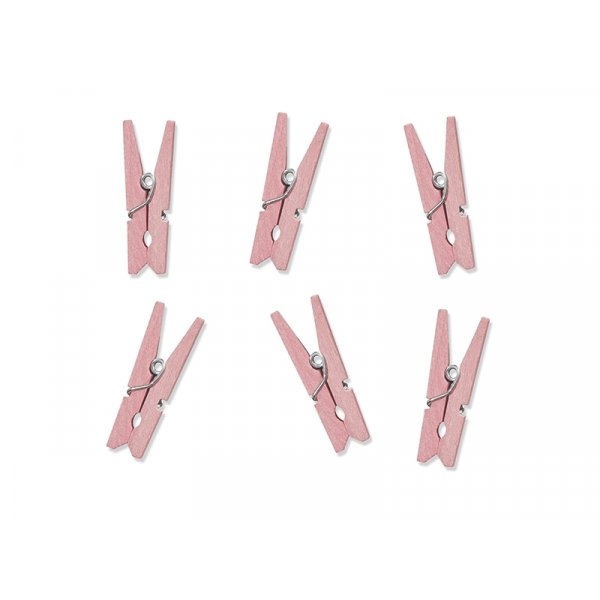 Mini klesklyper - Lys rosa - 12-pakning