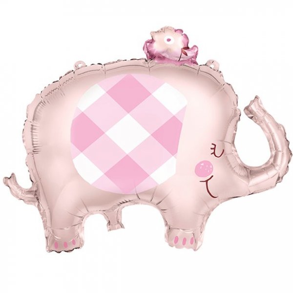 Folieballong - Elefant - Rosa