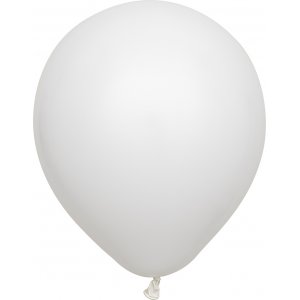 Ballonger ensfarget - Premium 45 cm - Hvit