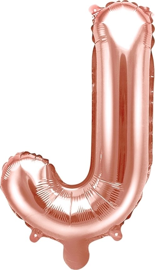 Bokstavballonger – Roségull – 35 cm – Bokstav: J – Bokstavballonger, Ballonger