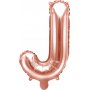 Bokstavballonger - Rosgull - 35 cm - Bokstav: J