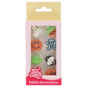 Sukkerdekorasjoner - Skummelt gresskar - Funcakes - 8 stk