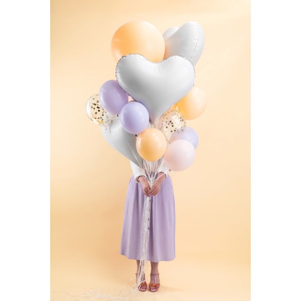 Folieballong - Hvitt hjerte Folieballong - Hvitt hjerte