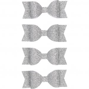 Selvklebende sløyfer - Sølvglitter Selvklebende sløyfer - Sølvglitter