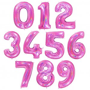 Tallballong - Rosa glitter - 1 M