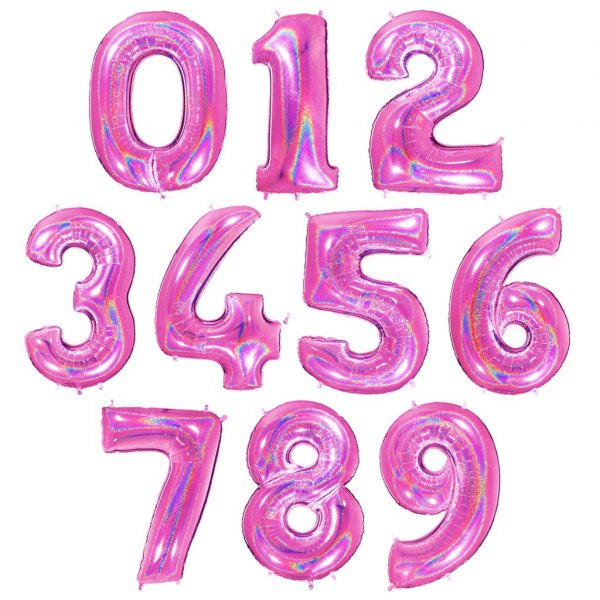 Tallballong - Rosa glitter - 1 M Tallballong - Rosa glitter - 1 M