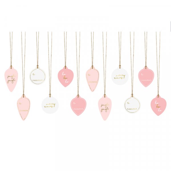 Tagger - Rosa jul - 12-pakning Tagger - Rosa jul - 12-pakning