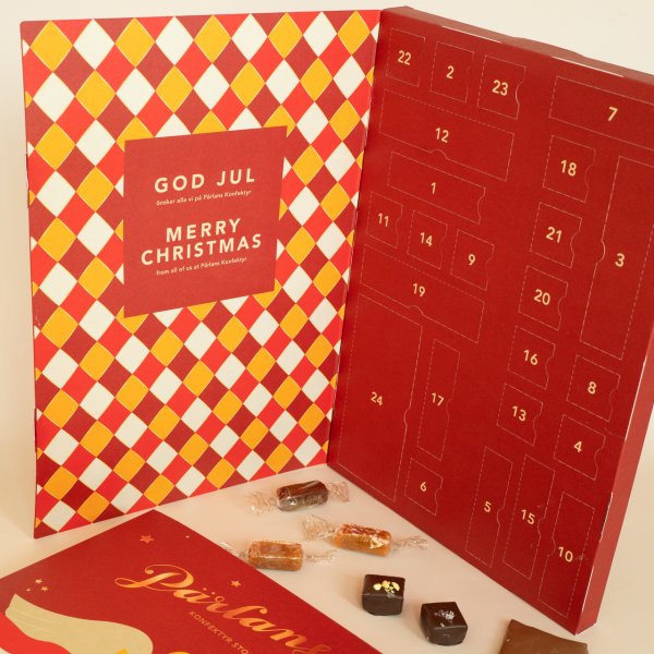 Adventskalender - Pärlans Konfektyr - 24 dører Adventskalender - Pärlans Konfektyr - 24 dører