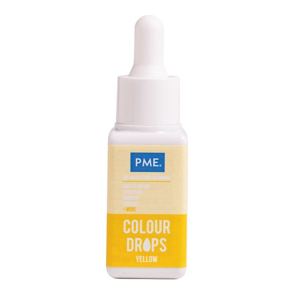 PME Fargedr�per - Oljebasert konditorfarge - Gul - 20 ml
