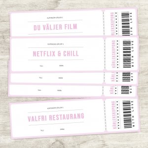 Kjærlighetskuponger - 12-pakning - Rosa Kjærlighetskuponger - 12-pakning - Rosa