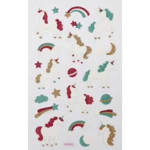 Glitterklistremerker - Enhjørning Glitterklistremerker - Enhjørning