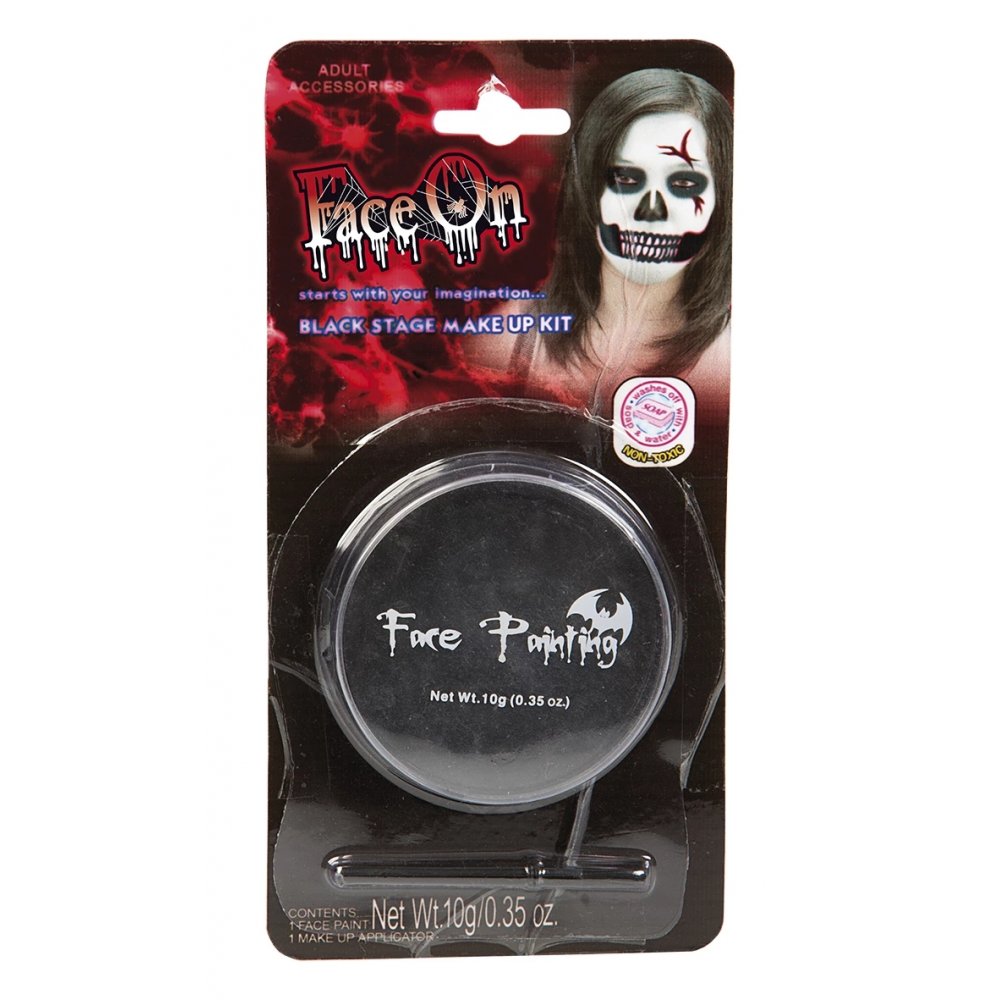 Ansiktsfarge - Svart - Halloween-kostyme, Halloween