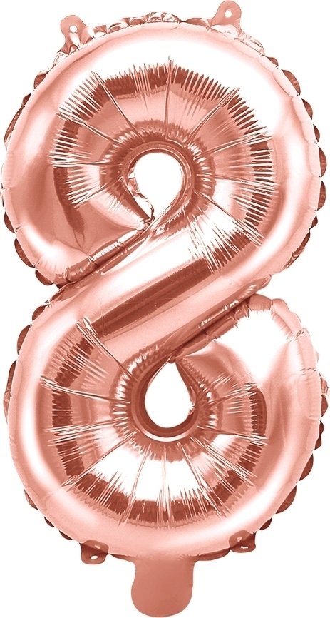 Tallballong – Roségull – 35 cm – Tall: 8 – Tallballonger, Ballonger