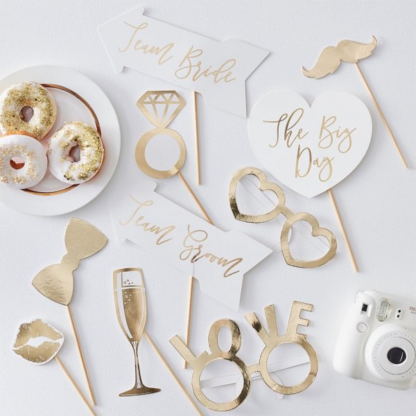 Photo booth - Gold wedding