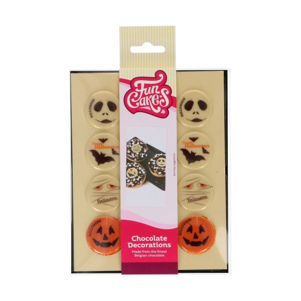Sjokoladedekorasjon Halloween Ø3,8 cm - 12-pakning Sjokoladedekorasjon Halloween Ø3,8 cm - 12-pakning