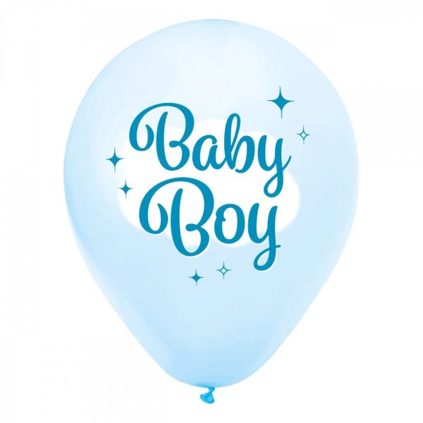 Ballonger Babygutt lyseblå 8-pakning Ballonger Babygutt lyseblå 8-pakning