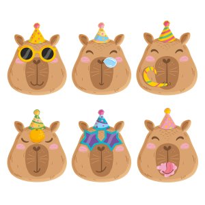 Papptallerkener - Capybara - 6-pakning Papptallerkener - Capybara - 6-pakning