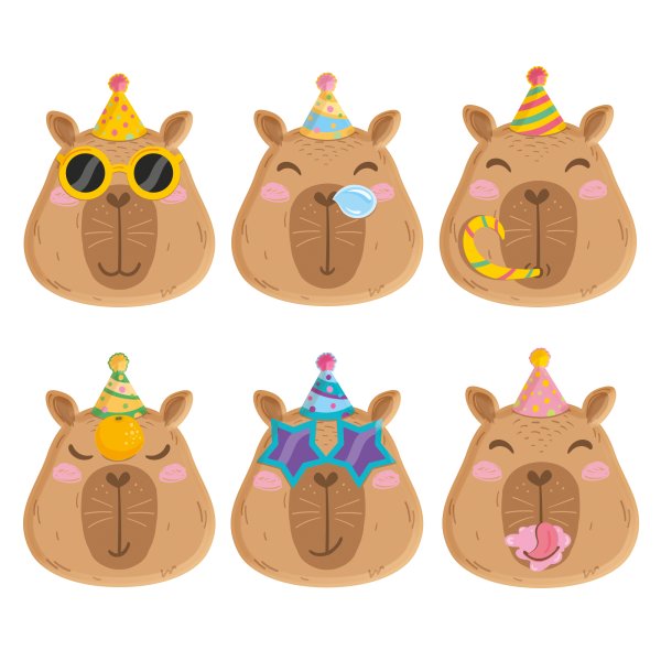 Papptallerkener - Capybara - 6-pakning Papptallerkener - Capybara - 6-pakning
